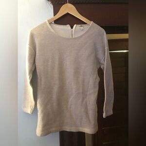J.Crew cream/Light Gray Long Sleeve Top